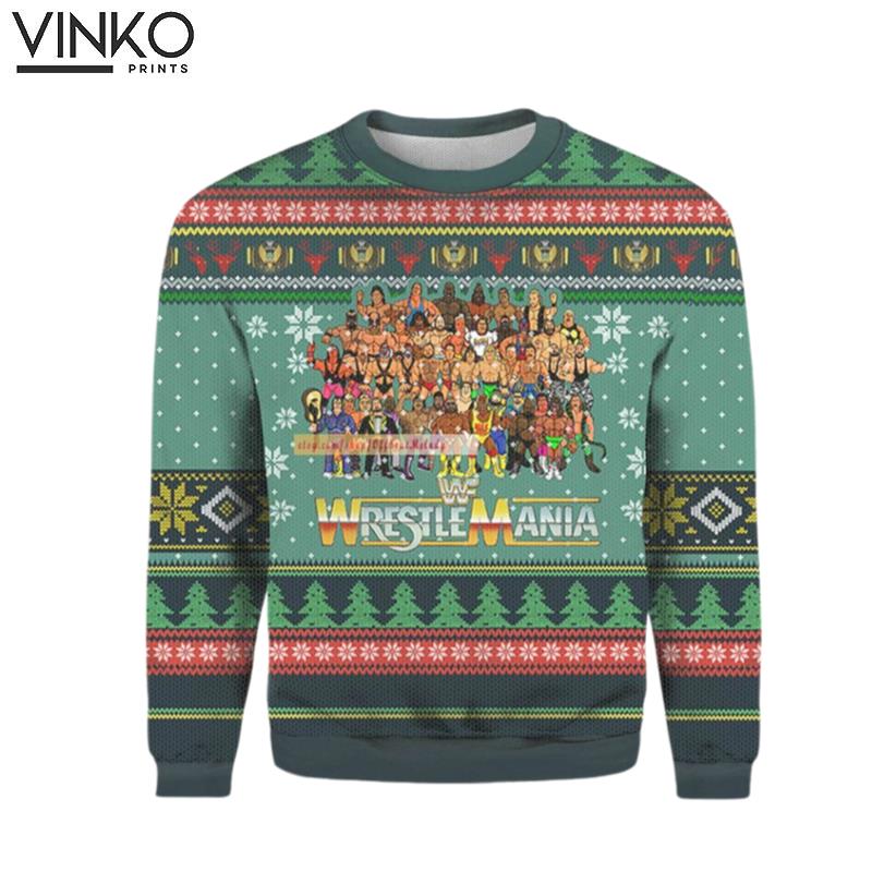 WrestleMania 3D Ugly Christmas Sweater