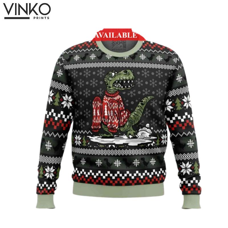 Wrong Size Dinosaurs Ugly Christmas Sweater