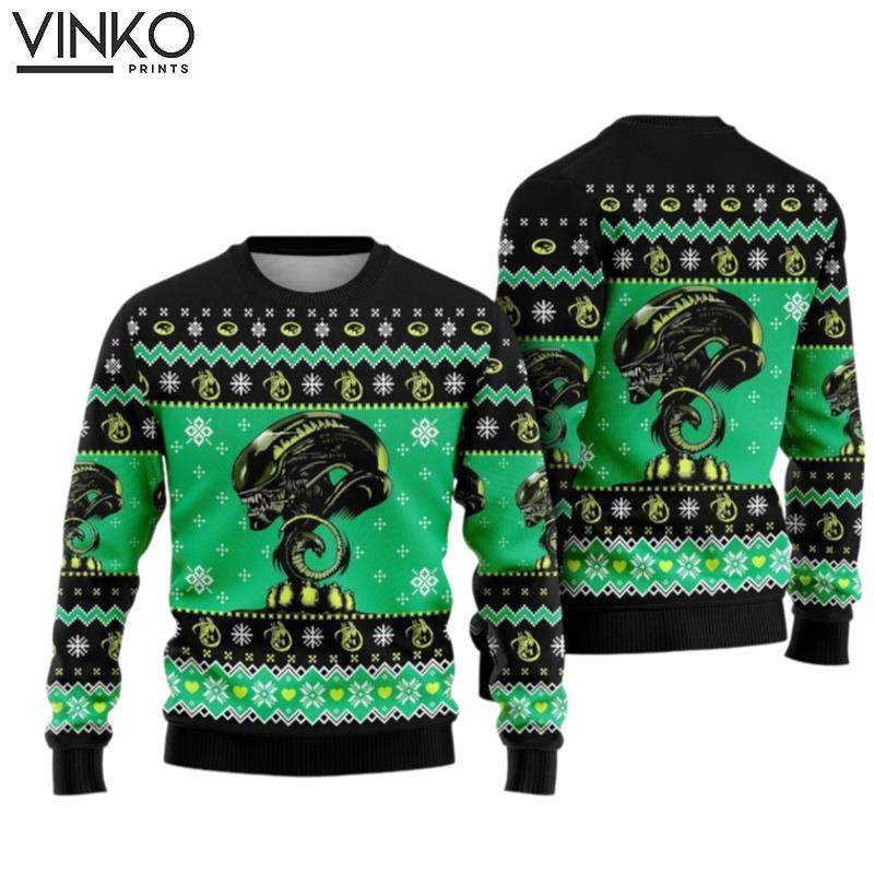 Xenomorph Alien Horror Ugly Christmas Sweater