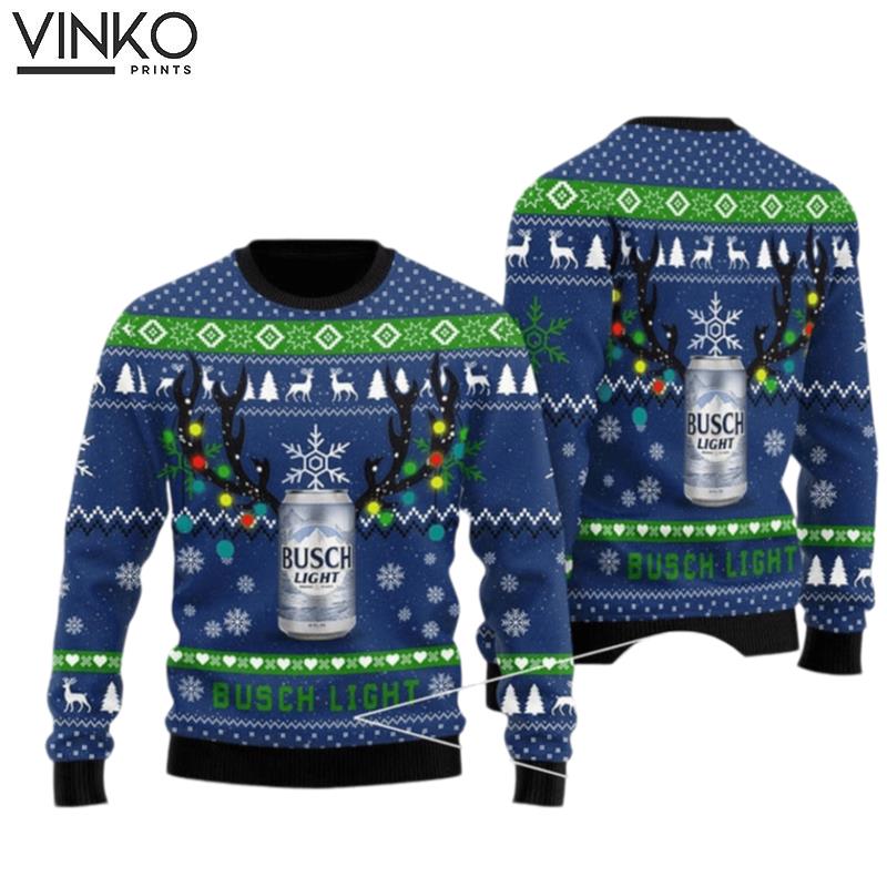 Xmas Deer Light Beer Ugly Christmas Sweater