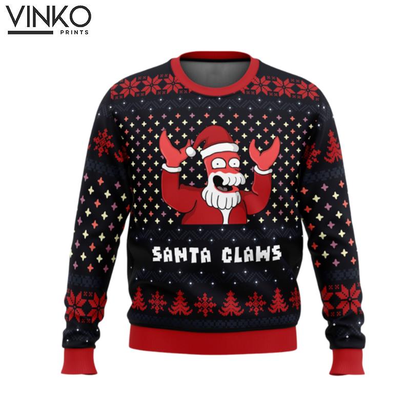 Xmas Santa Claws Zoidberg Futurama Ugly Christmas Sweater