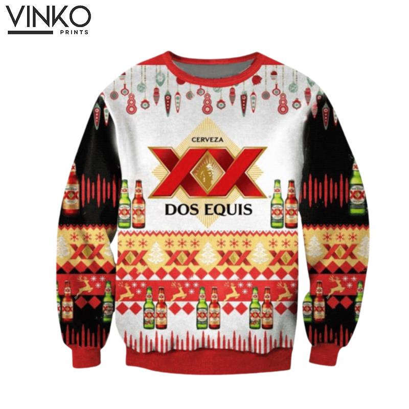 Xx Dos Equis Cerveza Beer Ugly Christmas Sweater