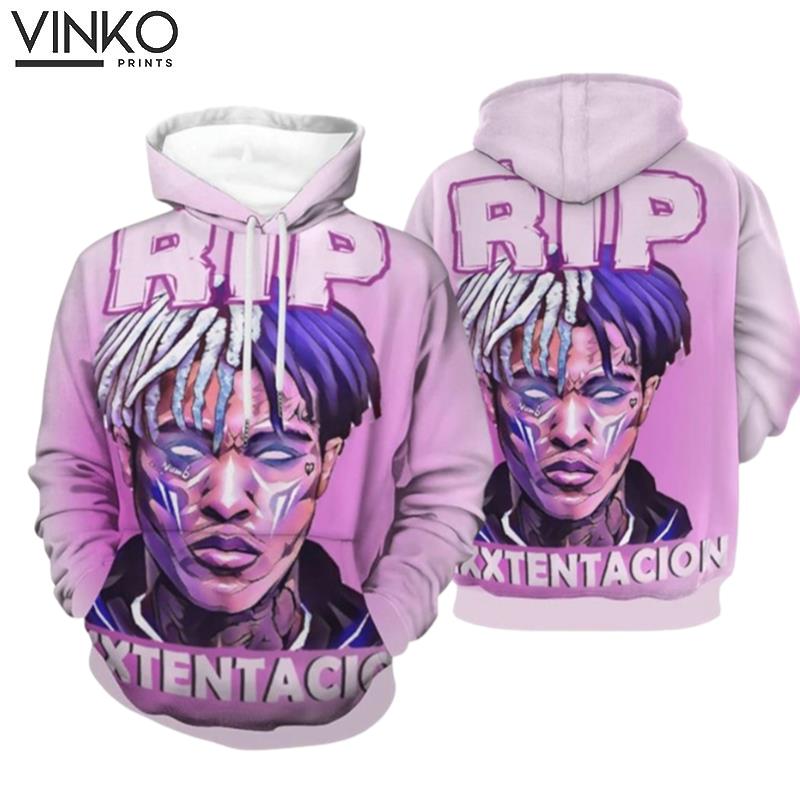 Xxxtentacion Purple Pattern Hoodie