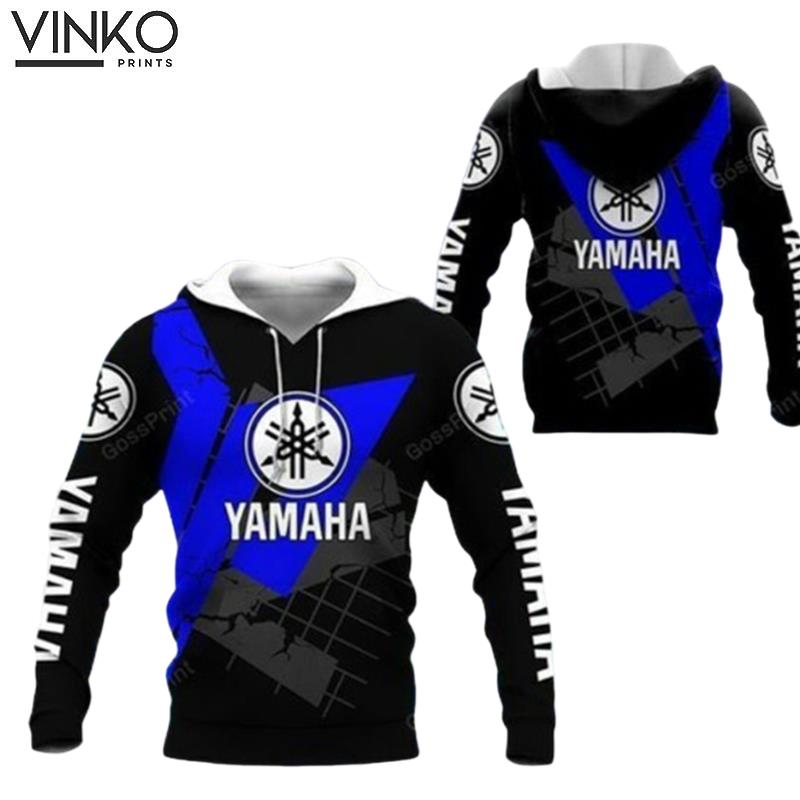 Yamaha Teem Racing Blue Black Pattern Hoodie