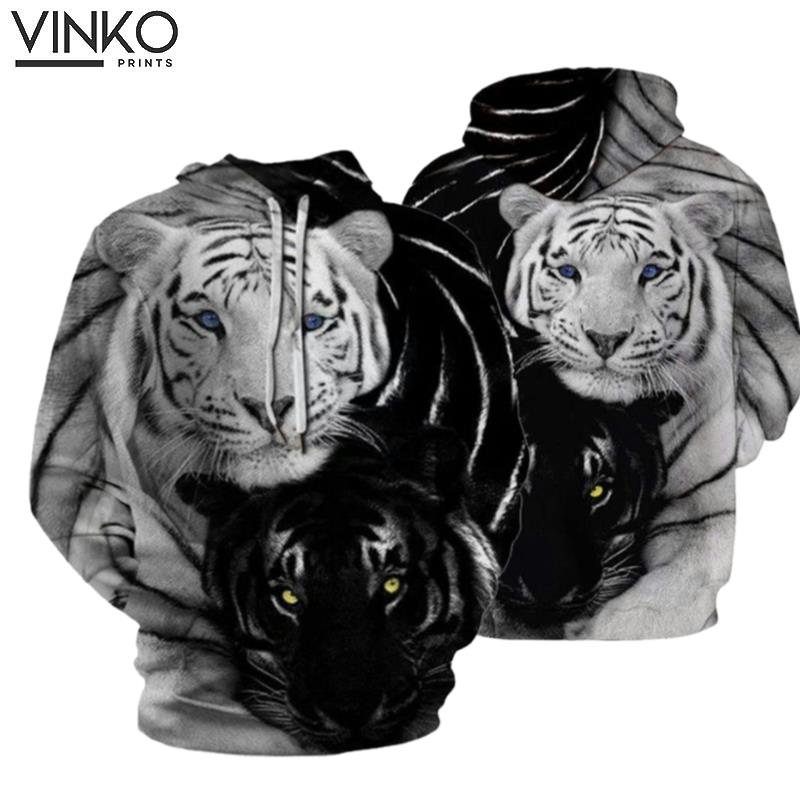 Yin Yang 3D Tiger Hoodie