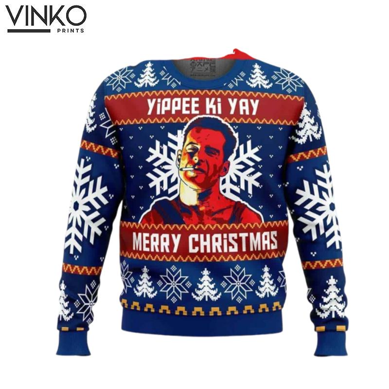 Yippee Ki Yay Die Hard Ugly Christmas Sweater