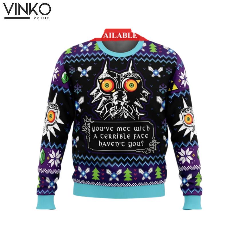 You Met With a Terrible Fate Majoras Mask Ugly Christmas Sweater