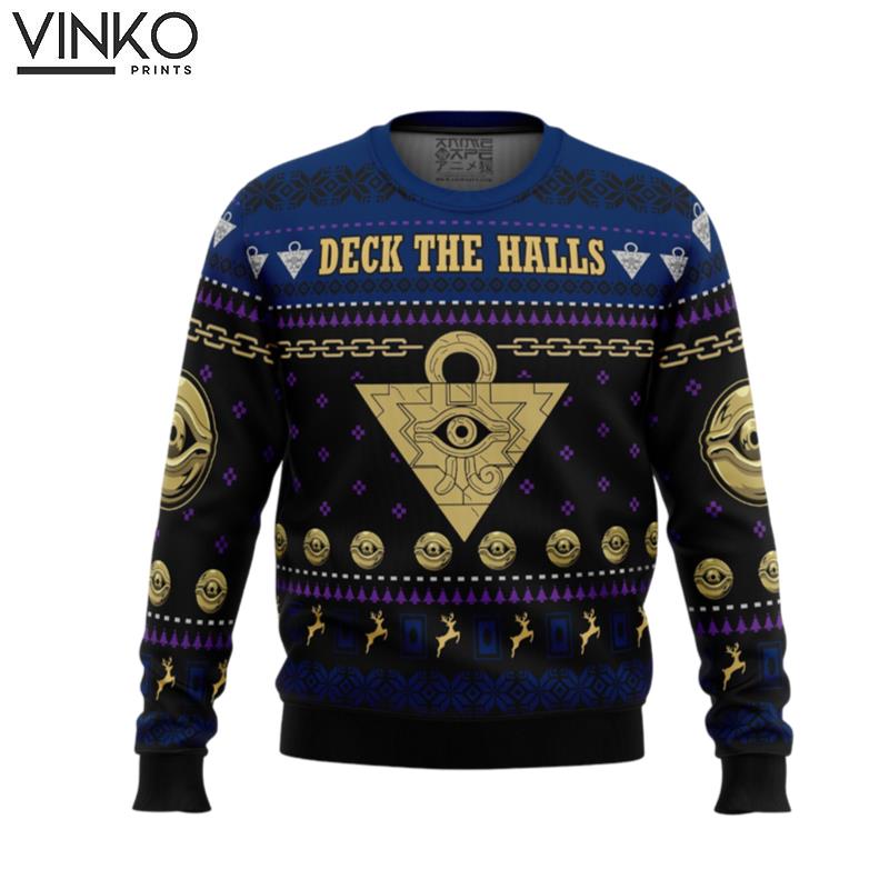 Yugioh Deck the Halls Ugly Christmas Sweater