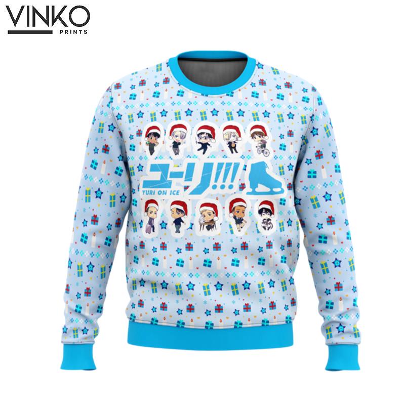 Yuri on Ice Cute Chibi Ugly Christmas Sweater