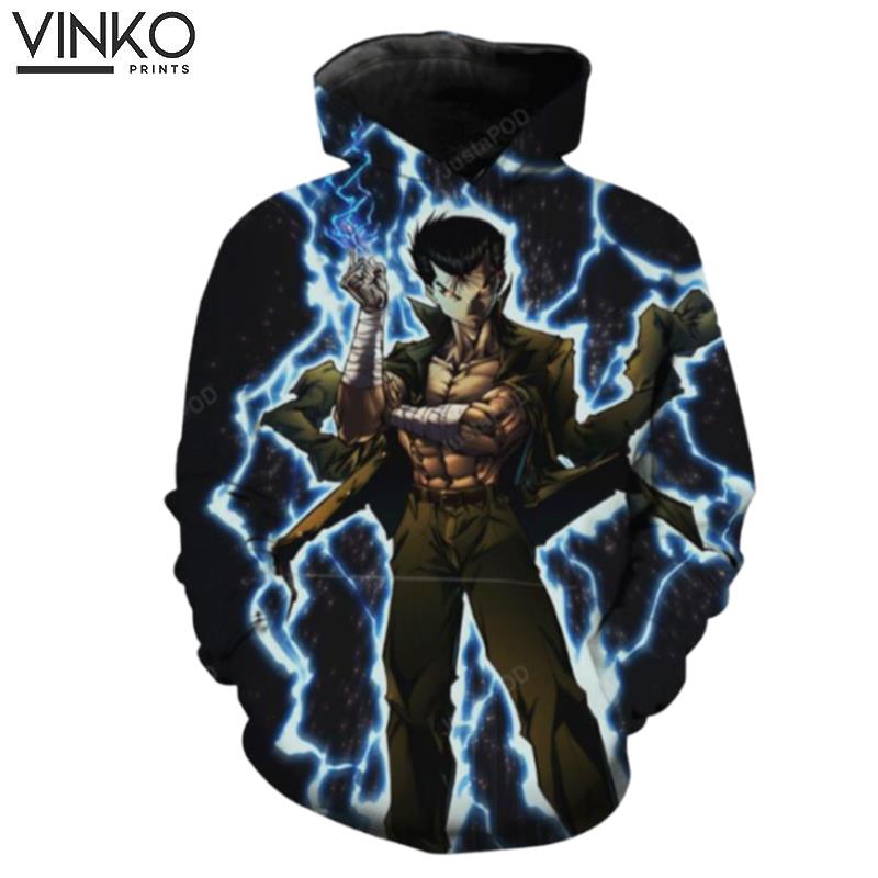 Yusuke Yu Yu Hakusho Yusuke Clothing Spirit Gun Hoodie