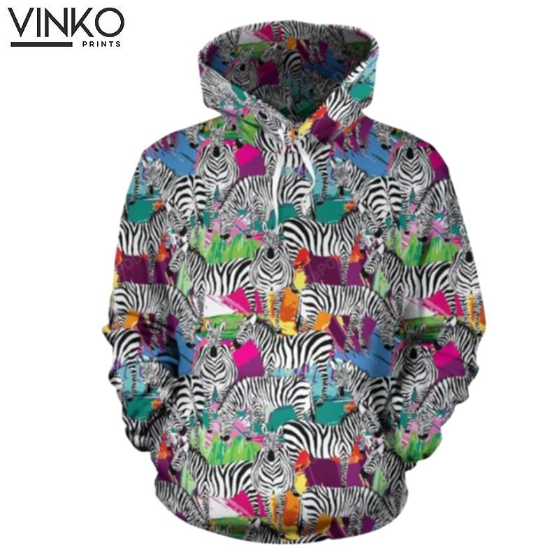 Zebra Pattern Hoodie