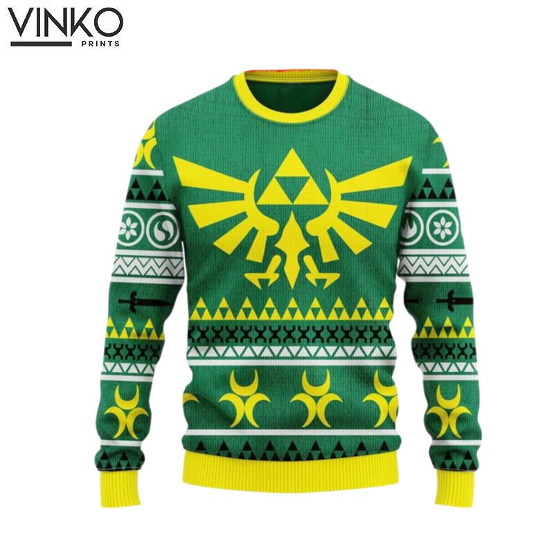 Zelda Green Zelda Gift For Christmas Ugly Christmas Sweater