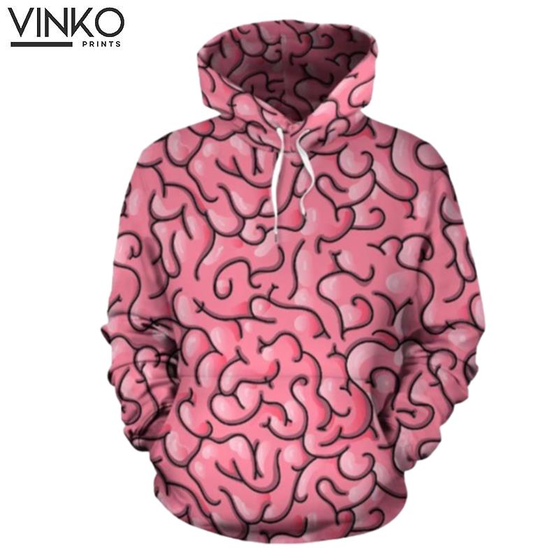 Zombie Brain Halloween Pattern Hoodie