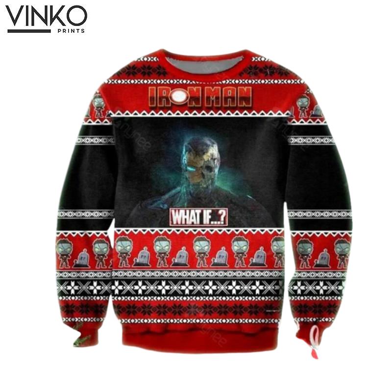 Zombie Iron Man What If Iron Man Marvel Christmas Ugly Christmas Sweater