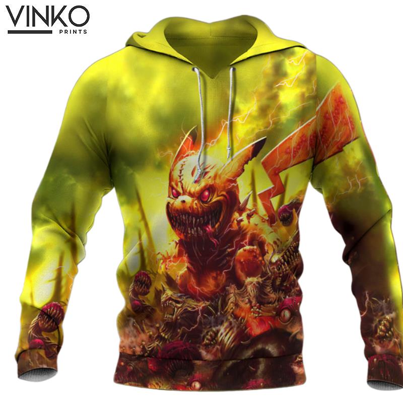 Zombie Pikachu All Over Print Hoodie