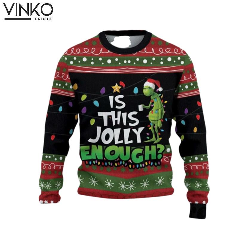 funny character Is This Jolly Enough Ugly Xmas funny character Ugly Christmas Sweater