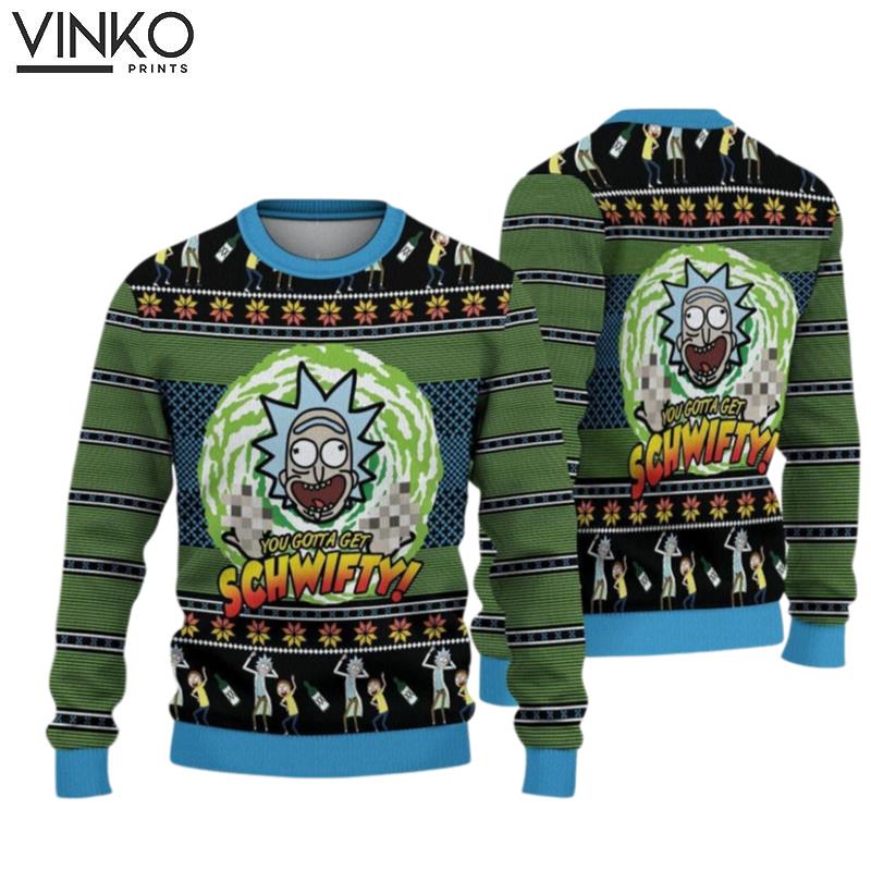 get schwif Rick And Rickandmorty Ugly Christmas Sweater