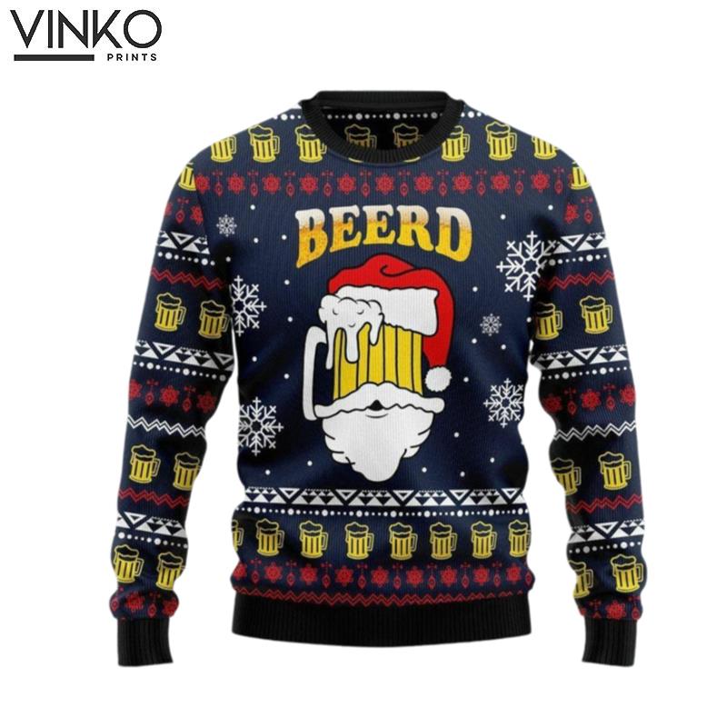 santa beard Christmas 3D Ugly Christmas Sweater