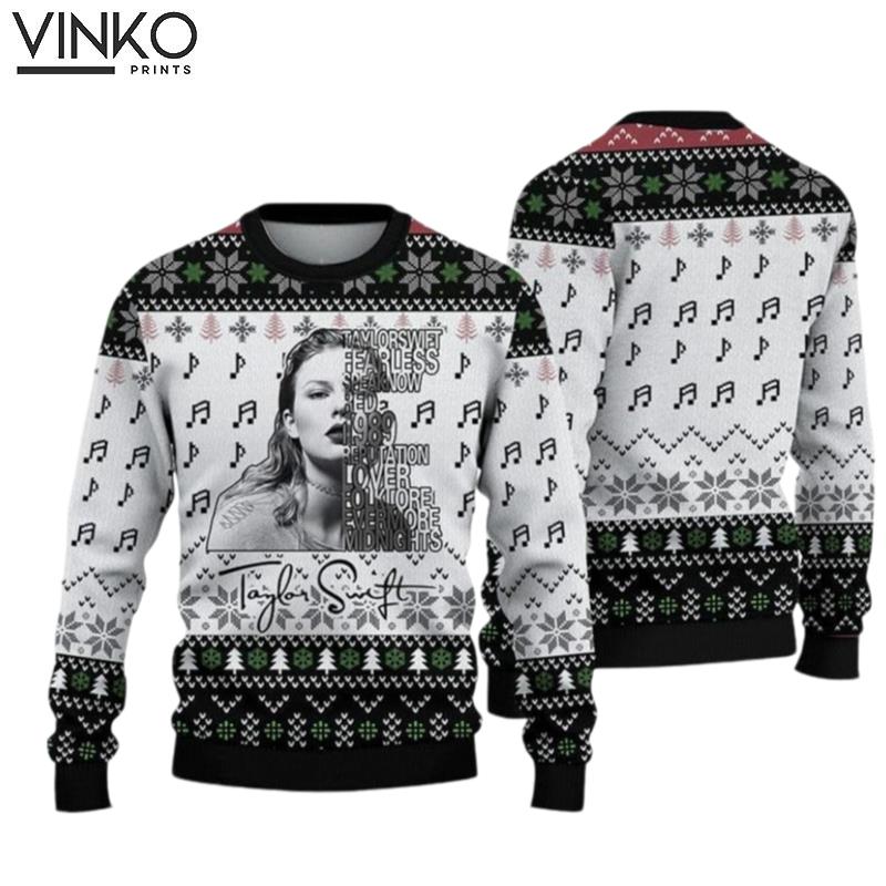 swiftiee Taylor All Time Album Christmas Ugly Christmas Sweater