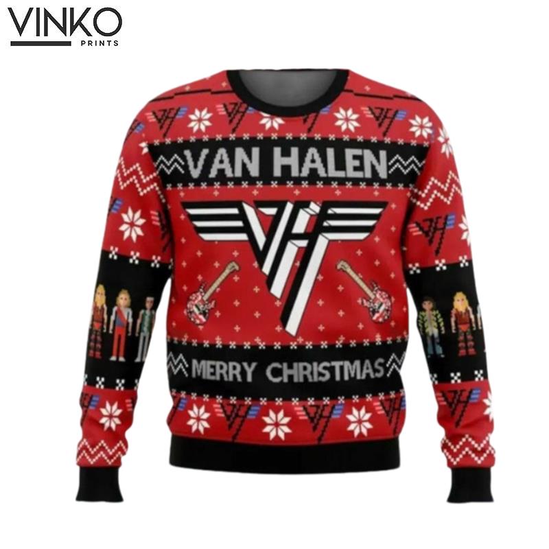 van 2023 Rock Band Legend Ugly Christmas Sweater